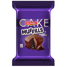 BRITANNIA MUFFILS DOUBLE CHOCO CAKE10Rs